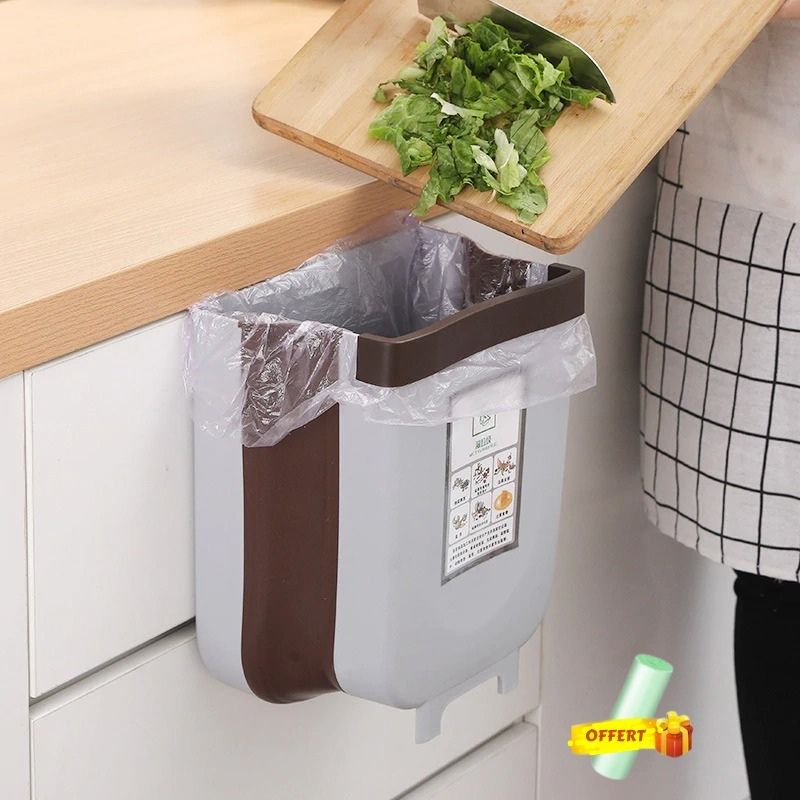 TAKE-ALL™ | Poubelle Pliable Suspendue - cuisine d'action