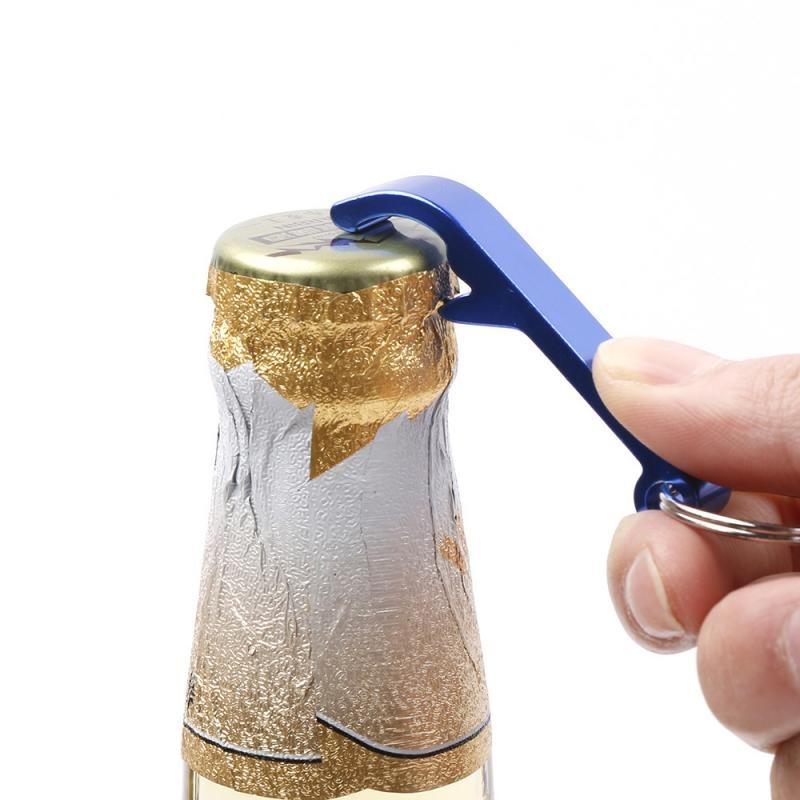 Porte-clés ouvre-bouteille, Porte-clés En métal Ouvre-canette de boisson à bière  Porte-clés Ouvre-bouteille en aluminium, Petit ouvre-bouteille plat  pratique pour la fête